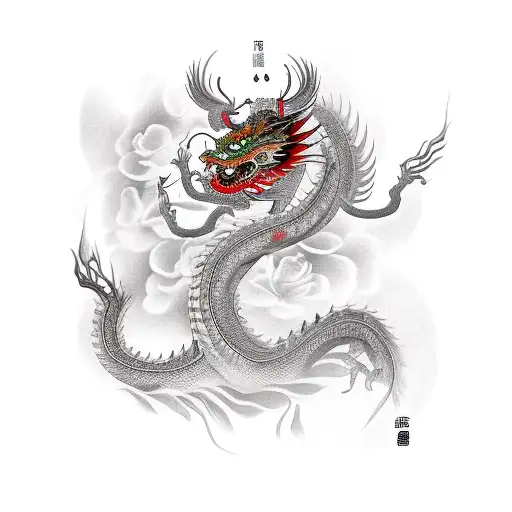 Geisha With A Chinese Dragon