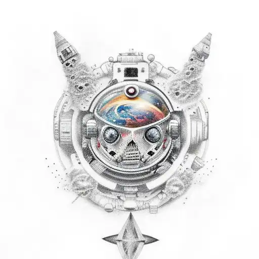 Outer Space With Galaxy