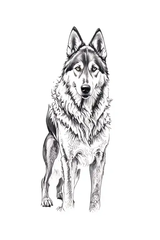 A Wolf Dog