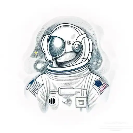 Astronaut In A Spacesuit In Outer Space