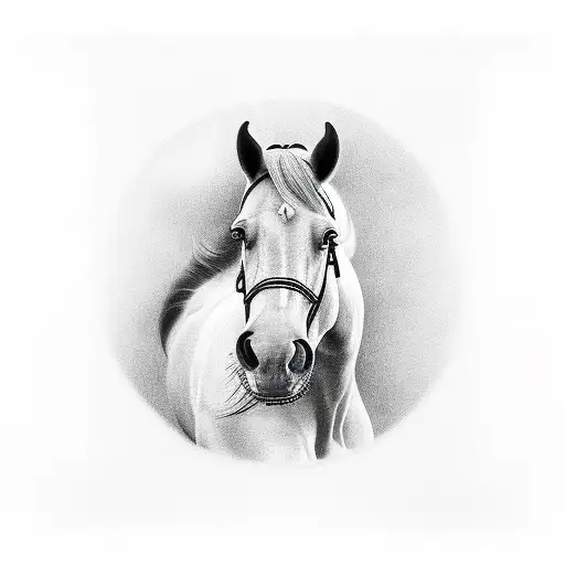 Horse On Left Shoulder Of A Man