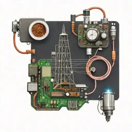 A Detailed Circuit Board Design Incorporating Elements Of Coffee Beans And A Ham Radio Tower