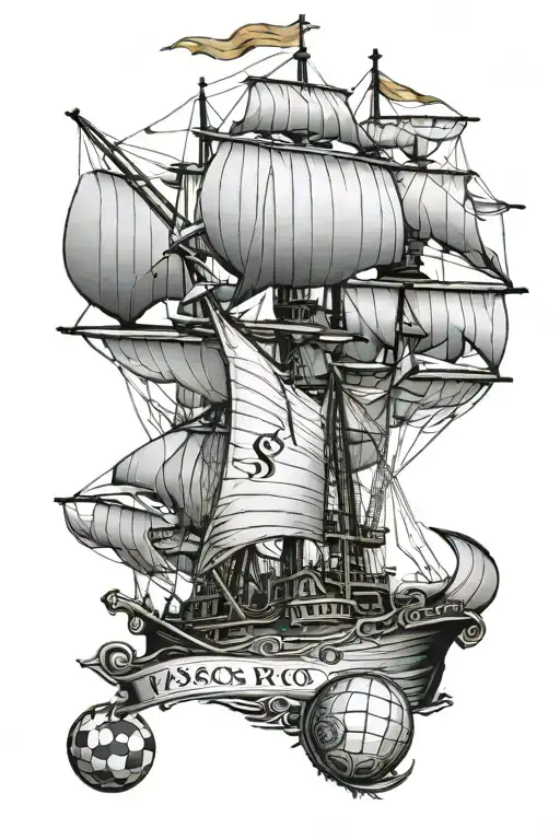 Vasco Da Gama Football Club Caravel With Artillery