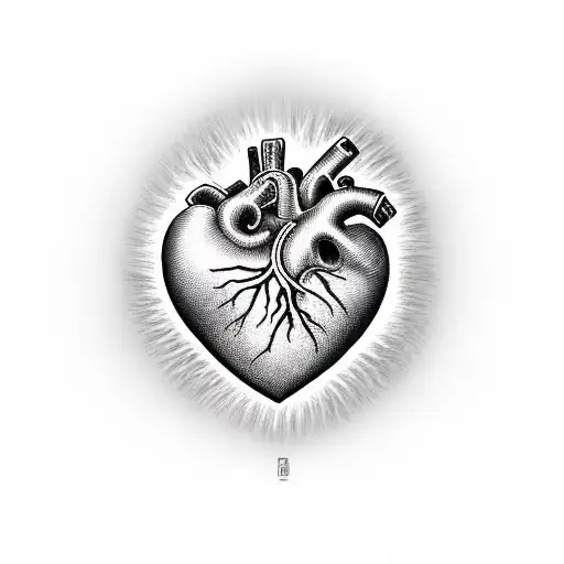 Heart With Fire Inside And Outside