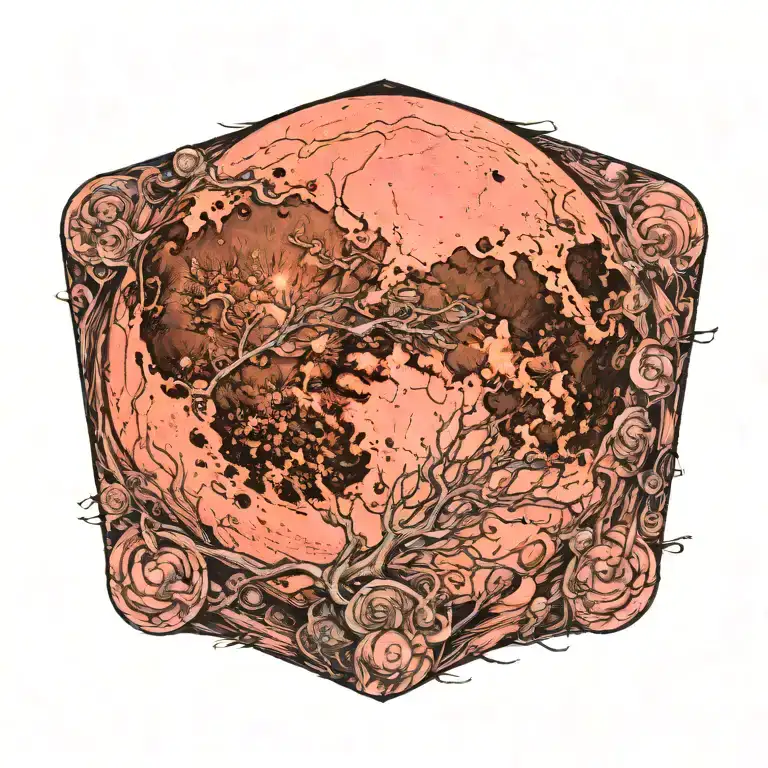 Tattoo Sketch Pink Moon