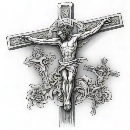 Faith God Crucifix Family
