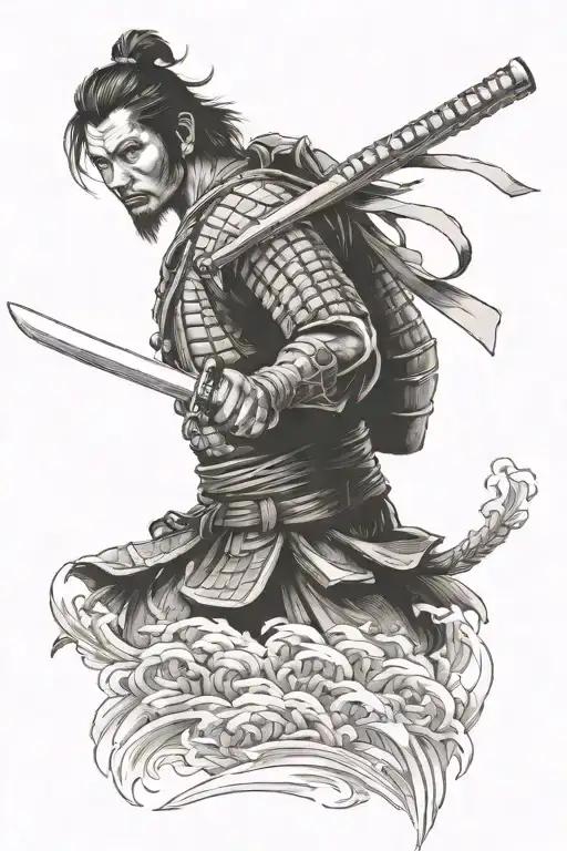 Samurai With A Katana