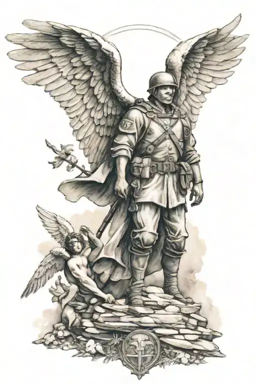 Soldier Angel With Wings