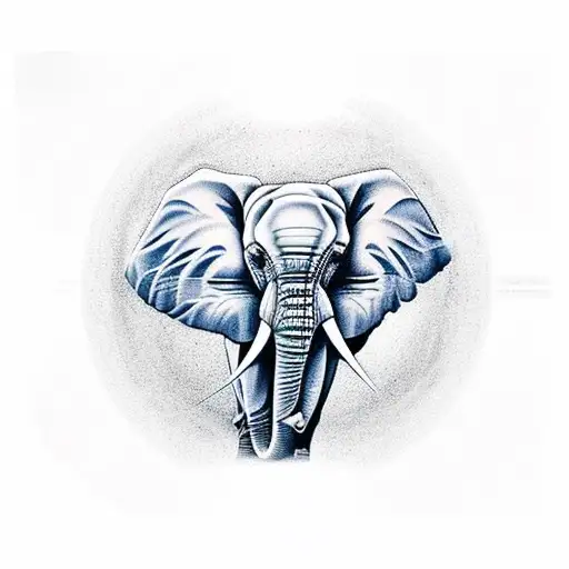 Blue Eyed Elephant Mandala