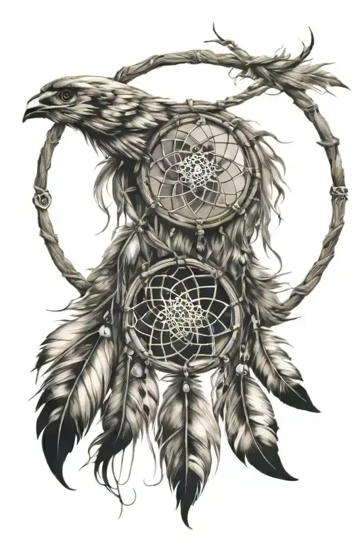 Western Dream Catcher Entangled In A Beautiful