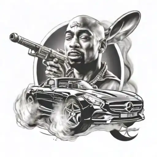 Tupac Shukar Driving A Mercedes Sports Car Driving