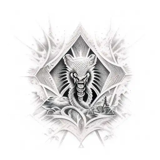 Blend War And History With Elements Of Nature And Wildlife In A Dotwork