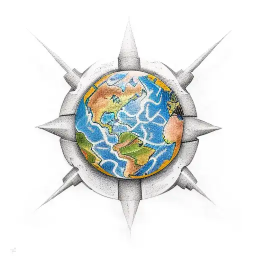 Fuse War And History Symbols With Elements Of Nature To Represent The Resilience Of The Earth