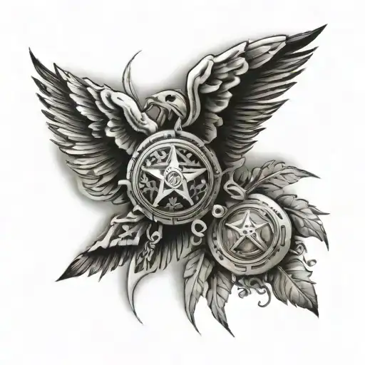 Western Half Sleeve Featuring New Mexico Zia Symbol