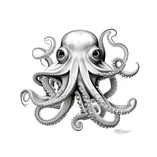 Octopus Floating Shoulder Swirls