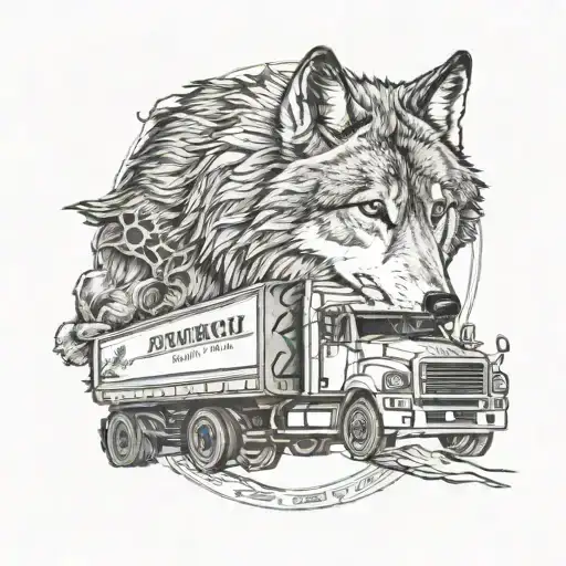 Wolf Road And Europe Truck Driving Along