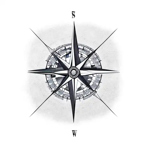 Compass With Puerto Rico