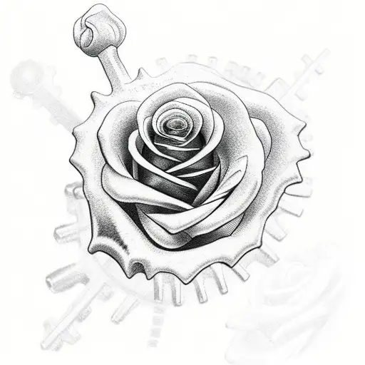 Rose On Top Of Gears