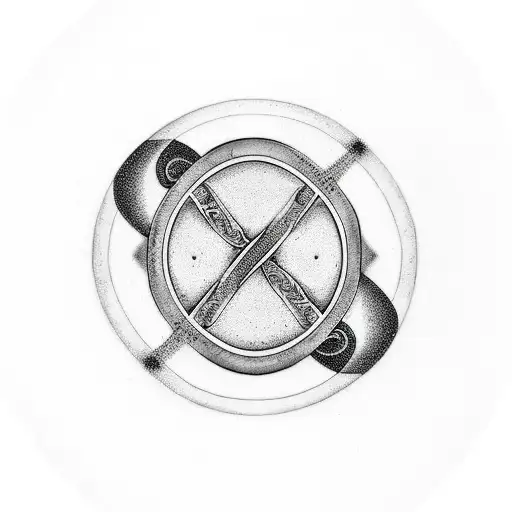 A Yin Yang Symbol With One Half Representing Love And The Other Half Representing Wisdom