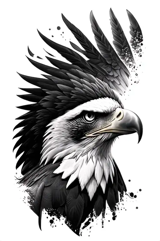 Eagle Combination Black And White