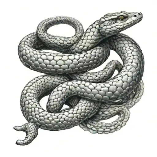Ouroboros Snake Coiled Snake
