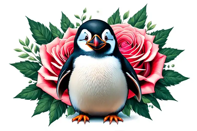 Penguin Enduring A Rose