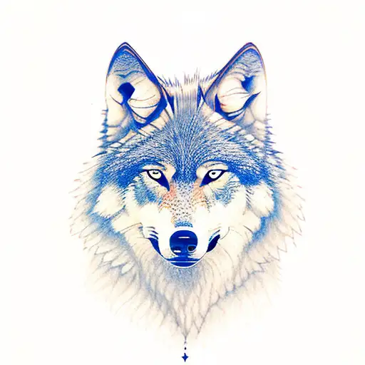 Wolf With A Slight Blue Coloring