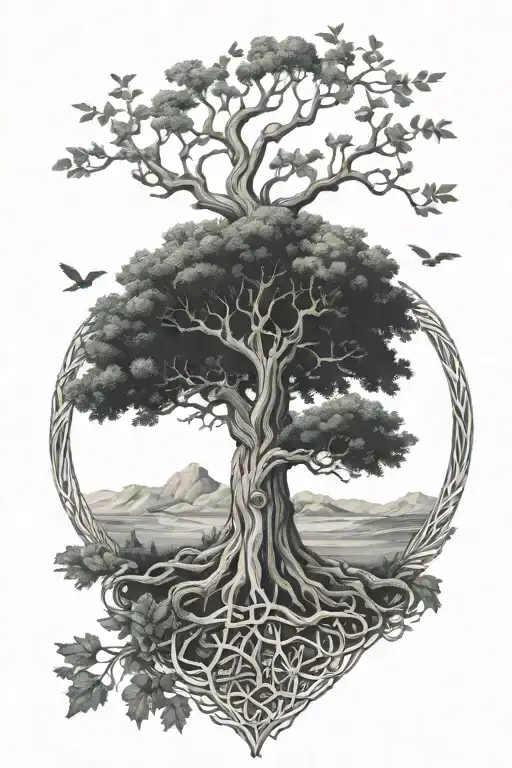 Nordic Tree Of Life Intertwined