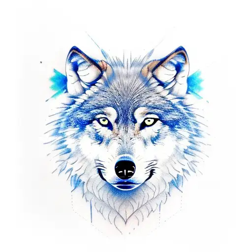 Wolf With Slighty Blue Coloring