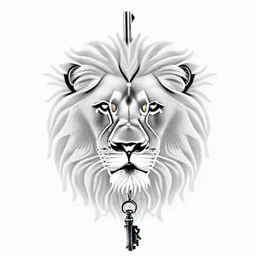 Lion With Keys Dangling From Mouth