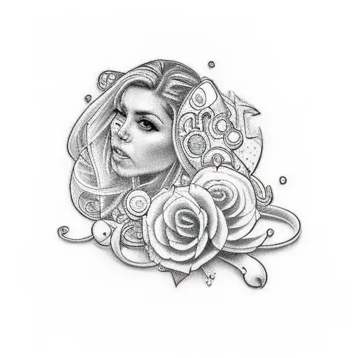 Create A Design That Has Marina's Name And A Pacifier In The Background