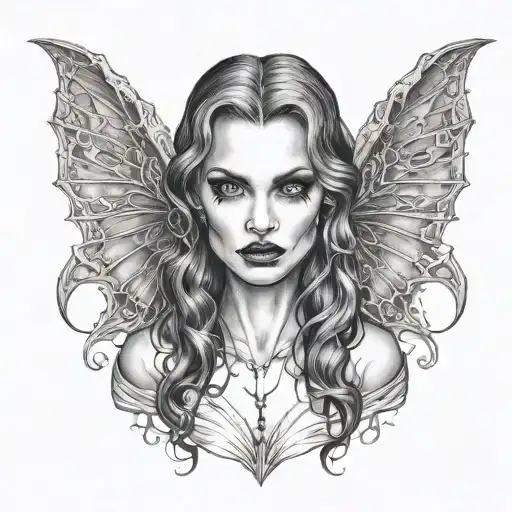 Woman Portrait Looking Vampir