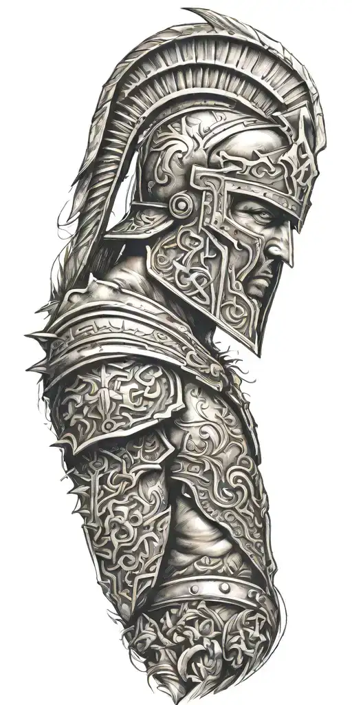 Spartan Theme Full Sleeve Featuring A Collage