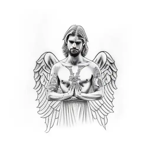 Angel Holding His Elbow