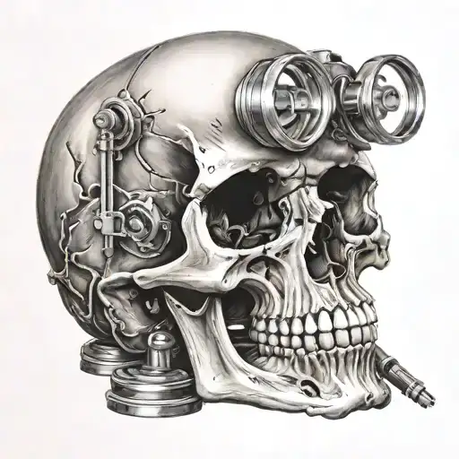 Skull With Piston Head