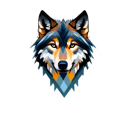 Wolf With Geometric Shapes