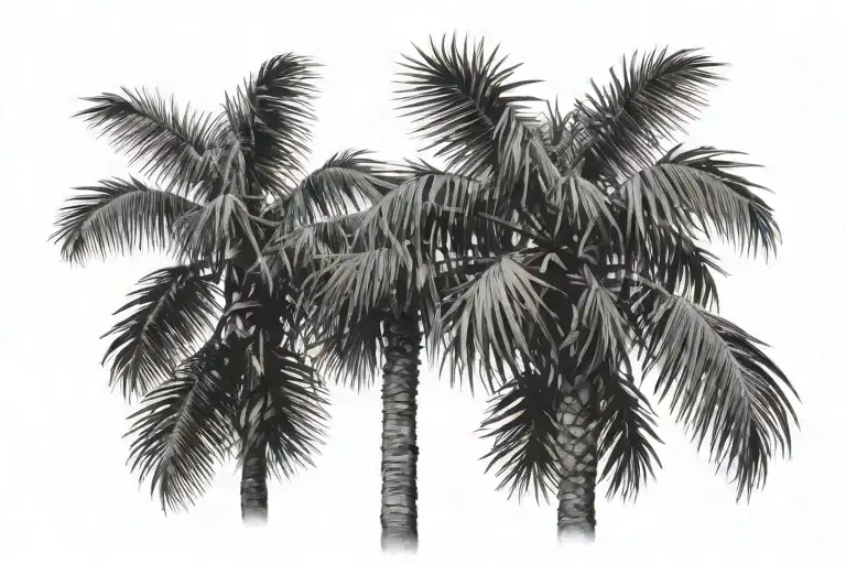 Palm Tree With One Way Sigh