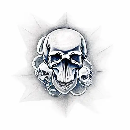 Heroin Molecule Intertwined With A Skull