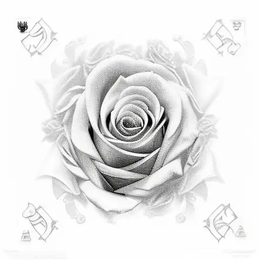 A King From Chess With Roses Incorporated Into The Theme