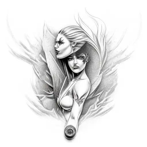 Female Assasin Taking Down A Man From Behind