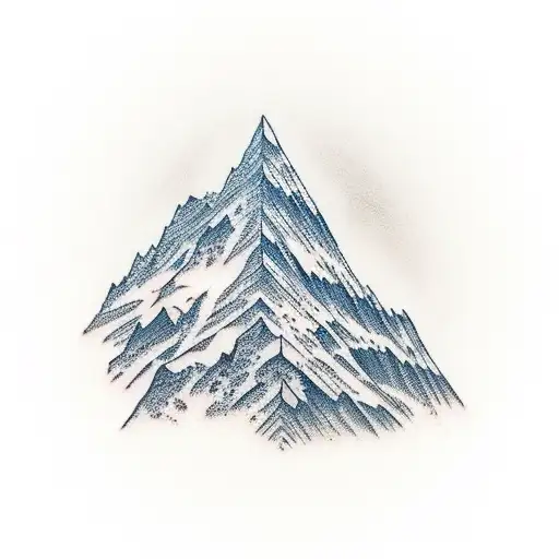 Mountain With Cross At Peak