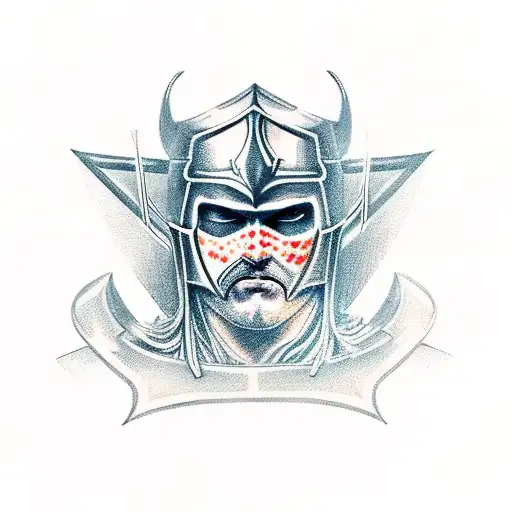 Warrior Knight With Cross On Shoulder