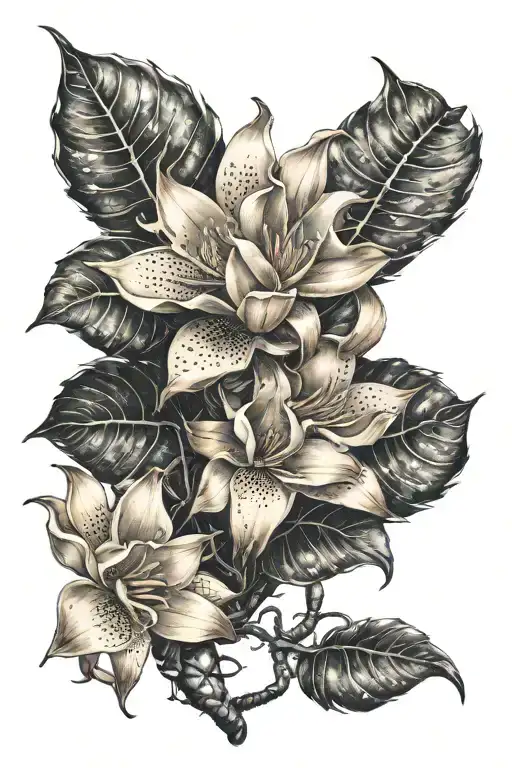 Dragonfruit Plant With Plumeria Flowers And Dragon Head At Top