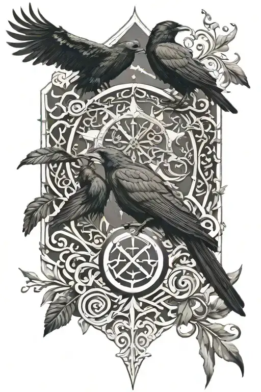 Nordic Mythology Symbols And Crows