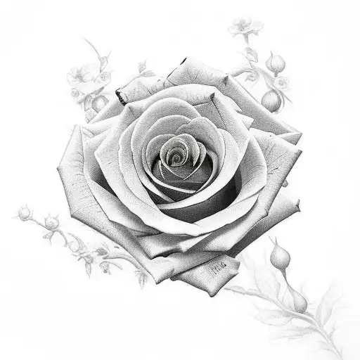 Black Rose With Spines