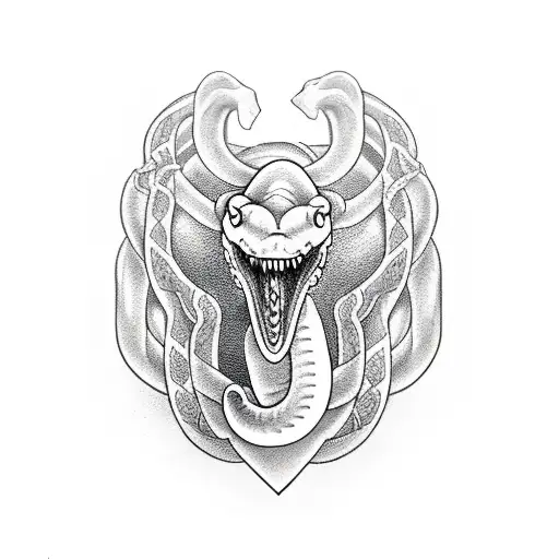 Sword Cutting A Snake Head