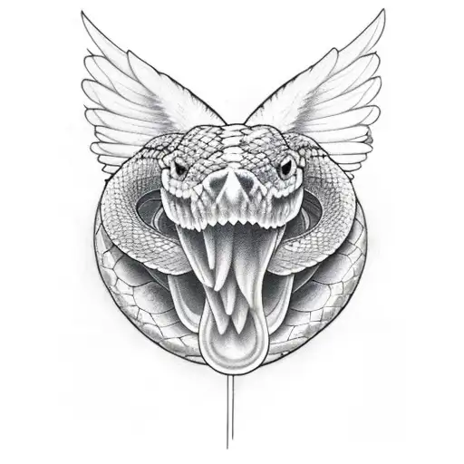 Angel Cutting A Snake Head