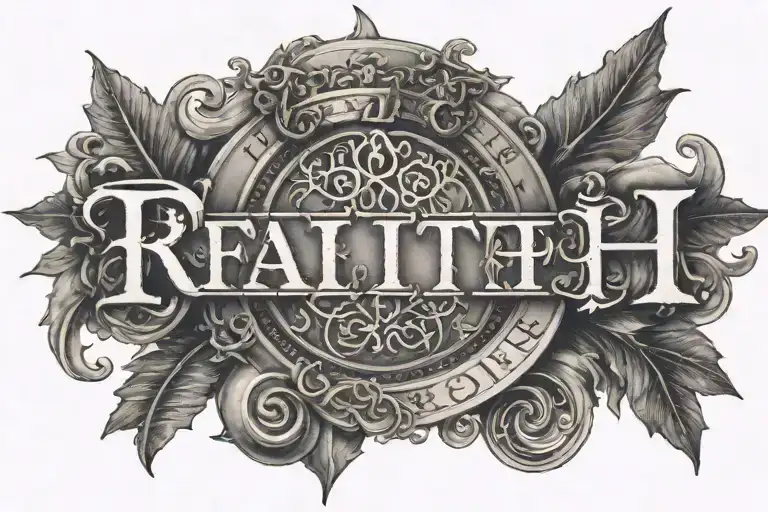 Faith Written In Form Tattoo