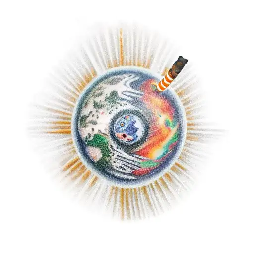 Cigarette Burn Scar Turned Into A Planet