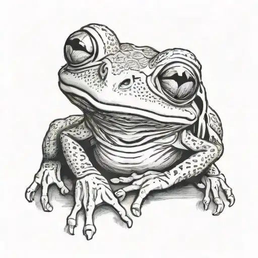 Kermit Then Frog Portrait Style